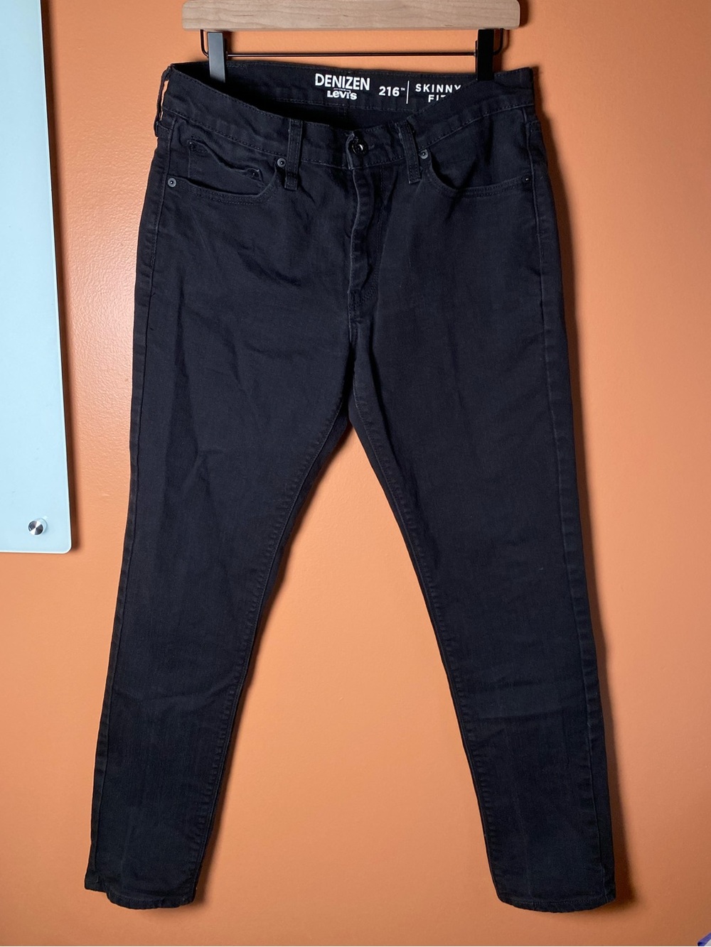 Levi's Denizen 216 Skinny Fit Jeans Mens Size 32x32 Black